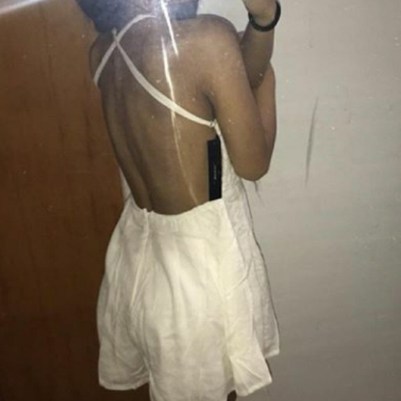 ✴sold out✴Star spangle ivory backless lace romper - Picture 5 of 6